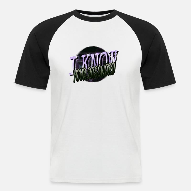 birthday hacker anonymous hacker hacking - Männer Baseball-T-Shirt - Weiß/Schwarz