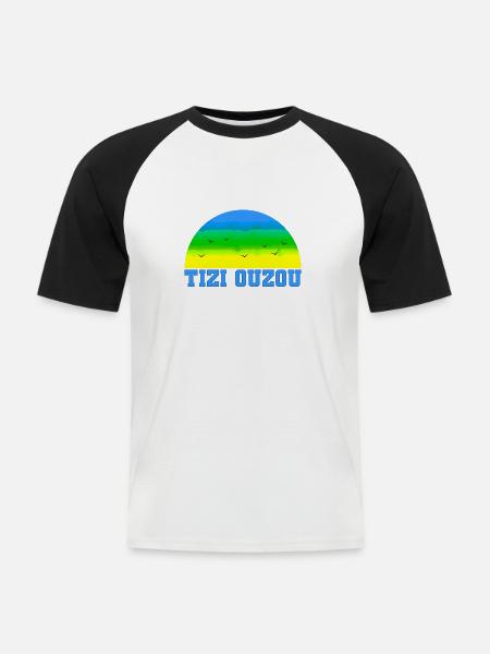 Tizi Ouzou - Men's Baseball T-Shirt - white/black