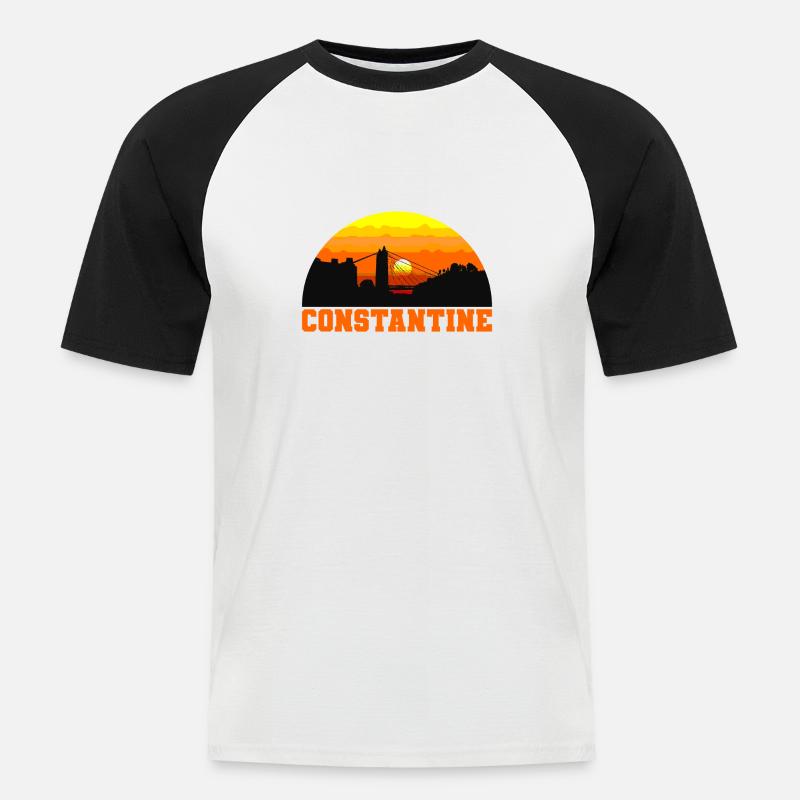 Constantine - Men's Baseball T-Shirt - white/black