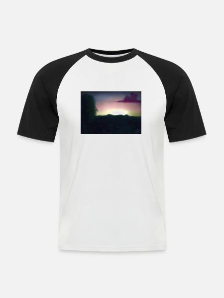 Dawn - Men's Baseball T-Shirt - white/black