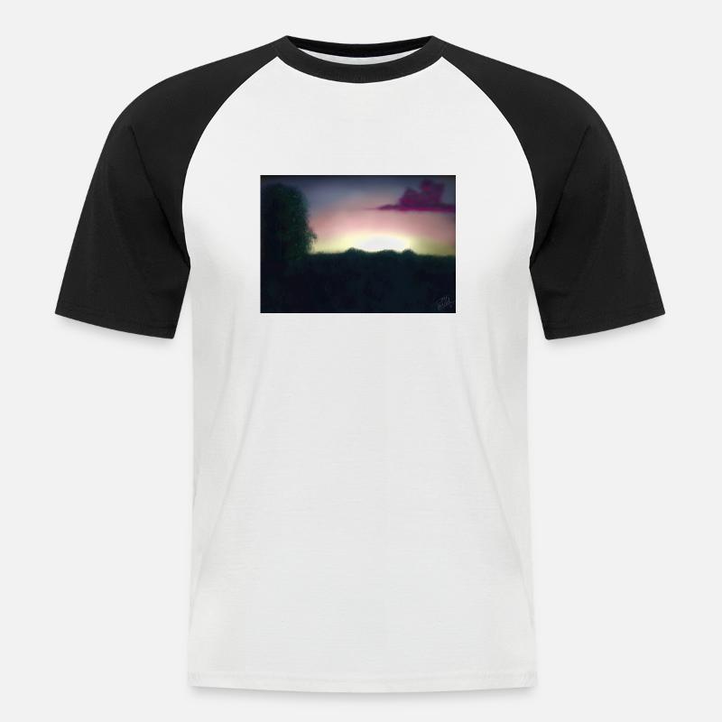 Morgendämmerung - Männer Baseball-T-Shirt - Weiß/Schwarz