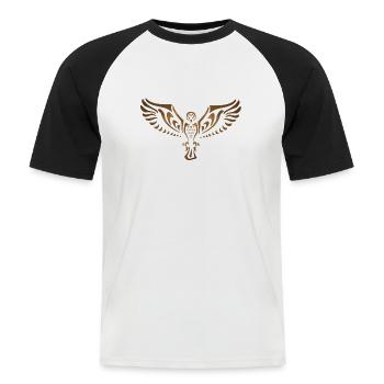 Eagle Talon Gold - Männer Baseball-T-Shirt - Weiß/Schwarz - Vorne - Nik (191cm)