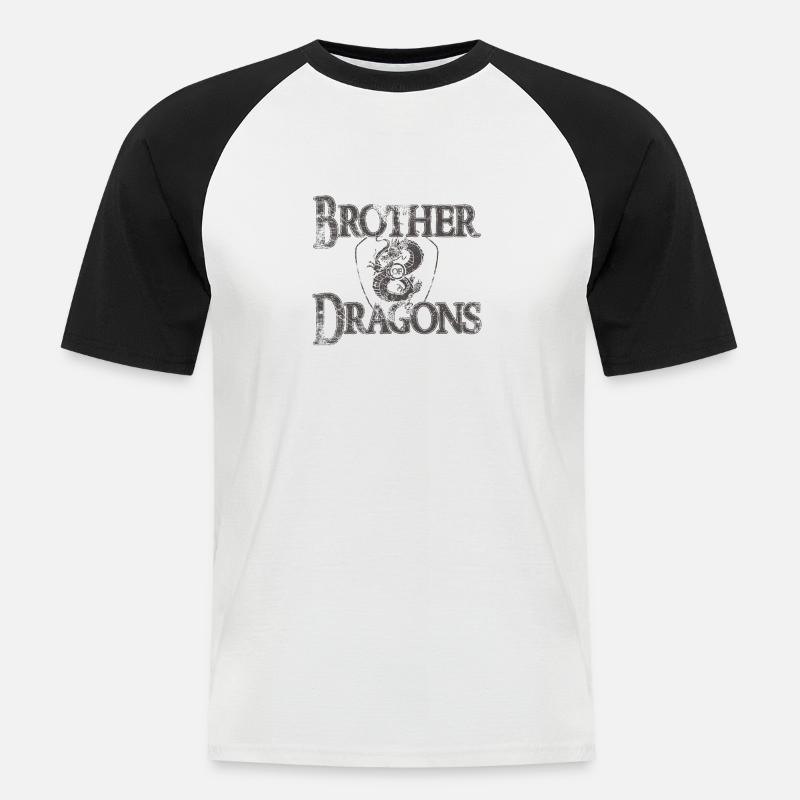BOD dark grey 23 - Men's Baseball T-Shirt - white/black