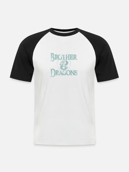 BOD pale blue 23 - Men's Baseball T-Shirt - white/black