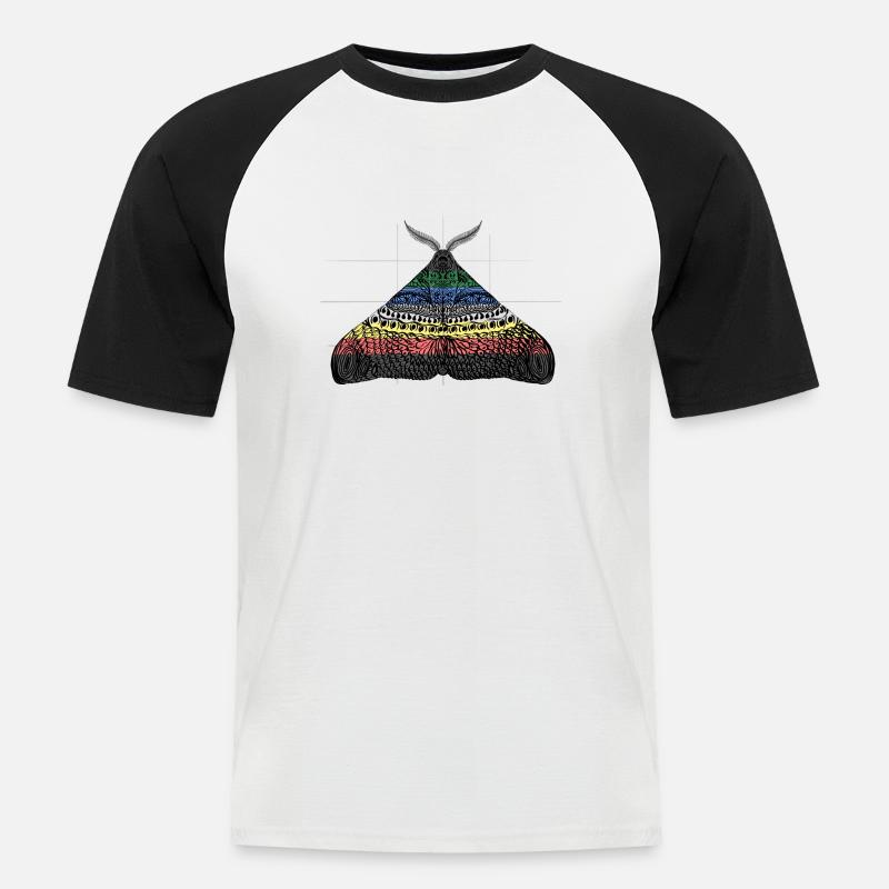 Disability pride Motte Motiv A - Männer Baseball-T-Shirt - Weiß/Schwarz
