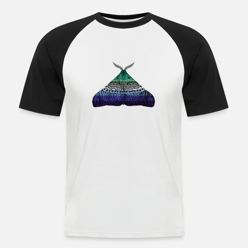 Gay pride Motte - Männer Baseball-T-Shirt - Weiß/Schwarz