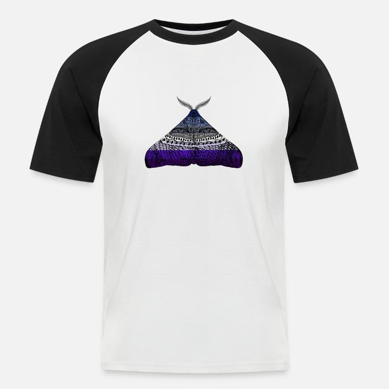 Butch Lesbian pride Motte - Männer Baseball-T-Shirt - Weiß/Schwarz