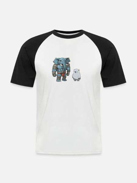 Dreamteam - Men's Baseball T-Shirt - white/black