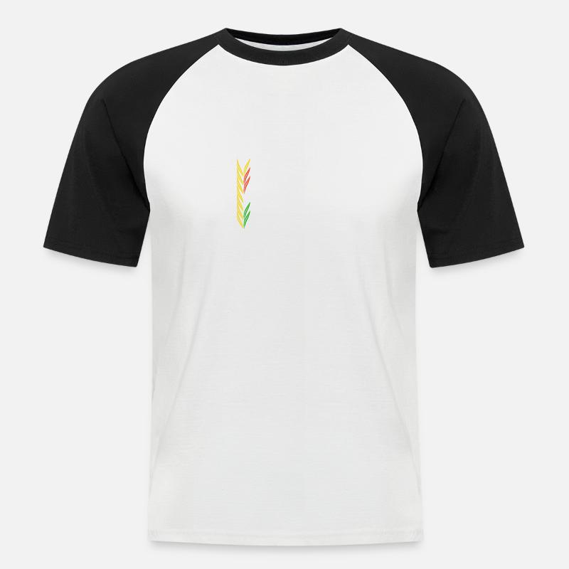 spiga abstrakte Italien - Männer Baseball-T-Shirt - Weiß/Schwarz