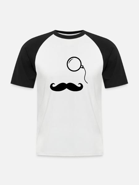 Like a Sir - Männer Baseball-T-Shirt - Weiß/Schwarz
