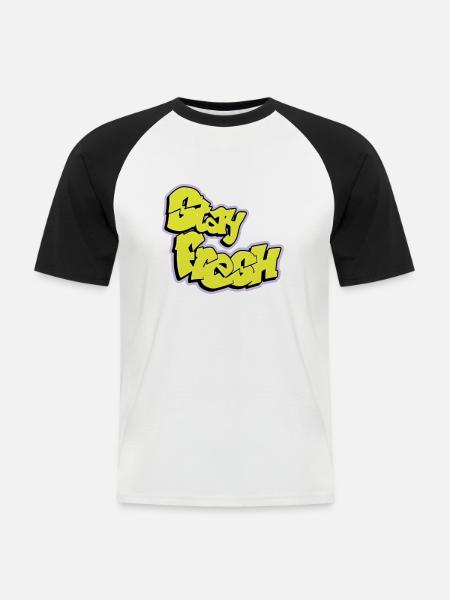 Stay Fresh - Men's Baseball T-Shirt - white/black