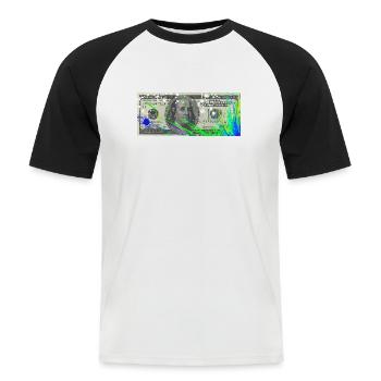 Dollar - T-shirt baseball manches courtes Homme - blanc/noir - Devant - Nik (191cm)