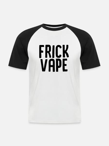 Frick Vape - Männer Baseball-T-Shirt - Weiß/Schwarz