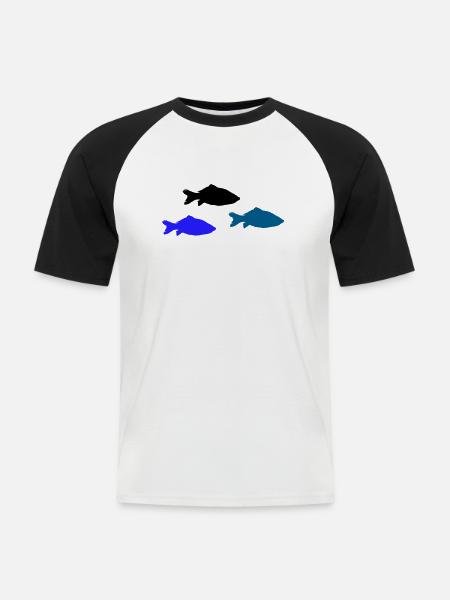 Pisces - Men's Baseball T-Shirt - white/black