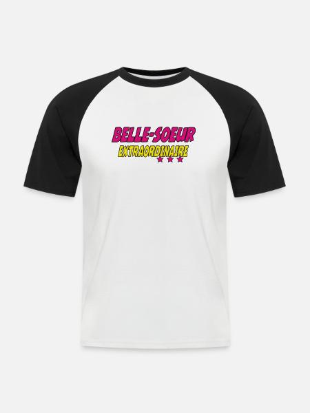 AUSSERGEWÖHNLICHE Schwägerin - Männer Baseball-T-Shirt - Weiß/Schwarz