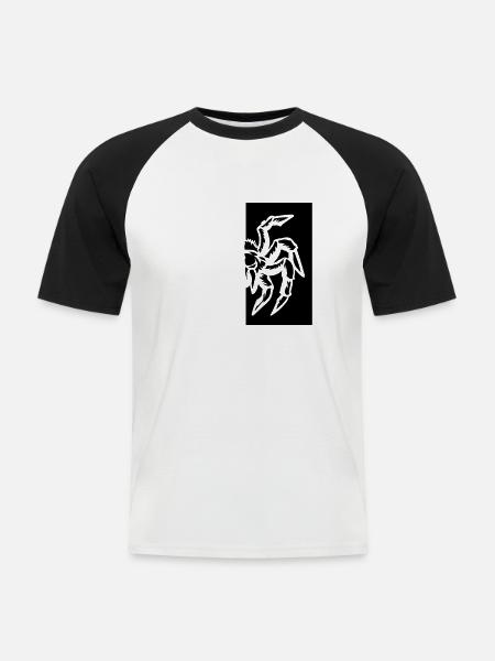 spider spider - Men's Baseball T-Shirt - white/black