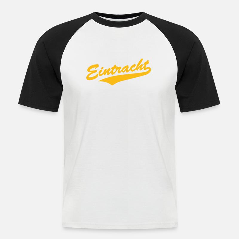 Eintracht Baseball-Style - Männer Baseball-T-Shirt - Weiß/Schwarz