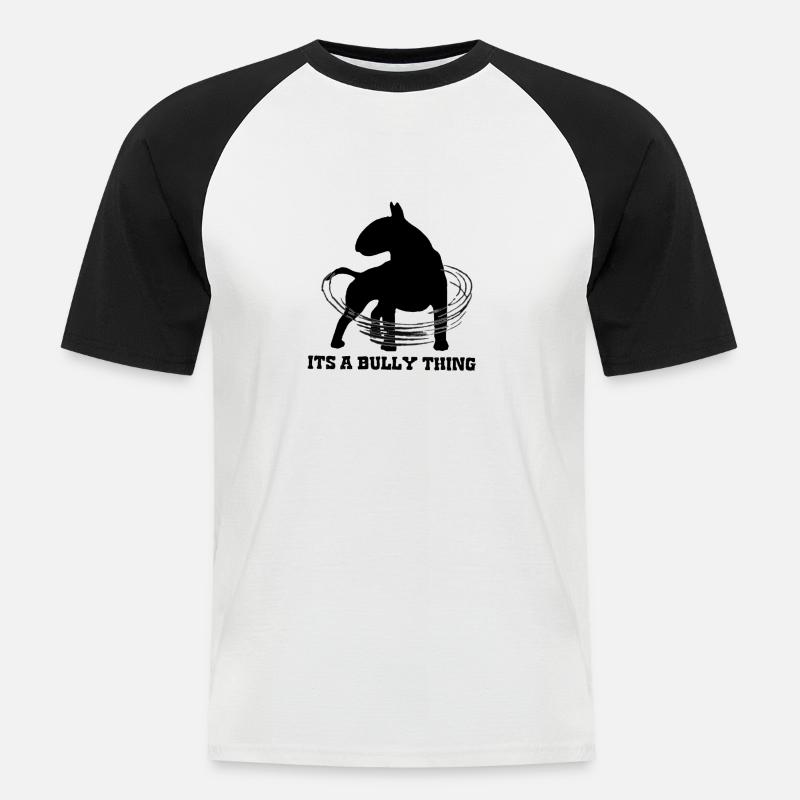 Bully-Ding - Männer Baseball-T-Shirt - Weiß/Schwarz