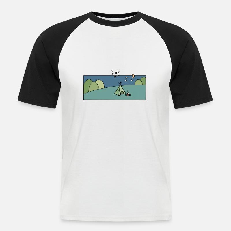 Constellation Leo - Men's Baseball T-Shirt - white/black