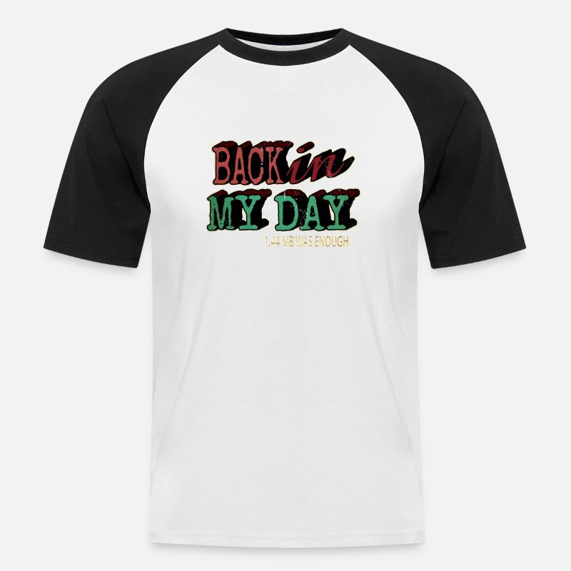 Computer Bday Fullstack Developer Programming - Men's Baseball T-Shirt - white/black