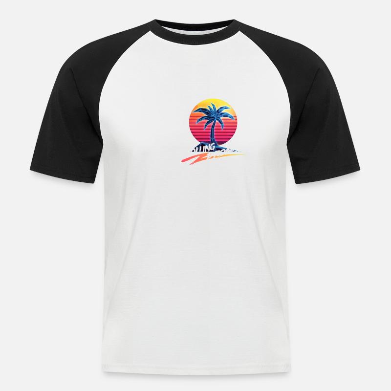 Just Send It @ RollingDrones - Men's Baseball T-Shirt - white/black