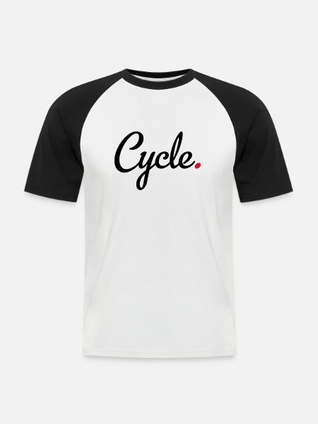 cycling - Men's Baseball T-Shirt - white/black