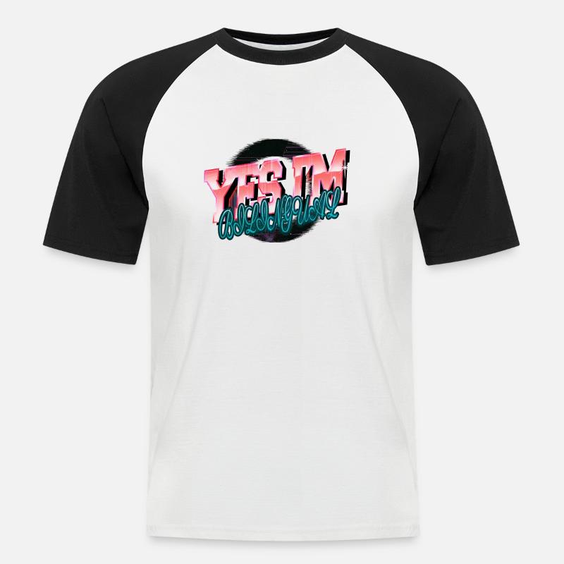 cool analyst awesome computer science - Männer Baseball-T-Shirt - Weiß/Schwarz