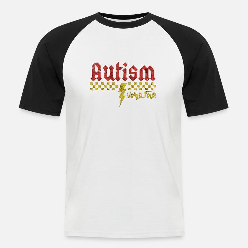 Autismus-Bewusstsein: anders, anders, besser - Männer Baseball-T-Shirt - Weiß/Schwarz