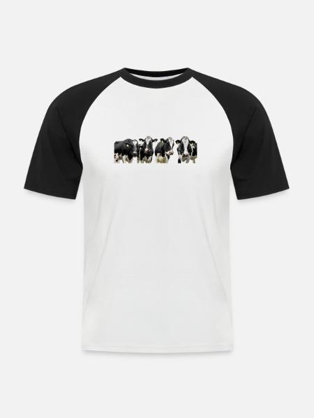Cows! - Men's Baseball T-Shirt - white/black