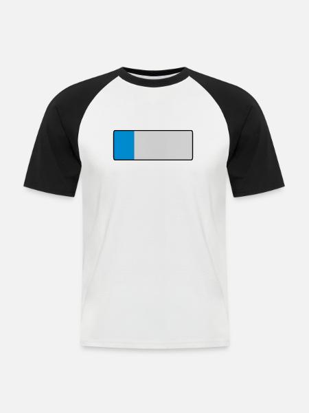 _blank_kurz - Men's Baseball T-Shirt - white/black