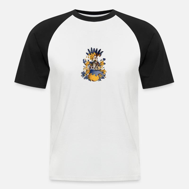 Oberlausitz - Männer Baseball-T-Shirt - Weiß/Schwarz