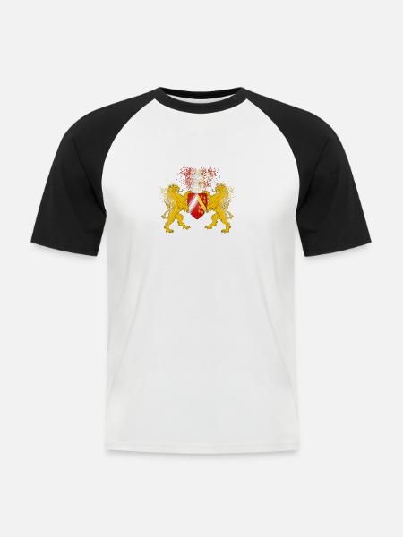 T-shirt Alsace Lions Blason Omega - T-shirt baseball manches courtes Homme - blanc/noir