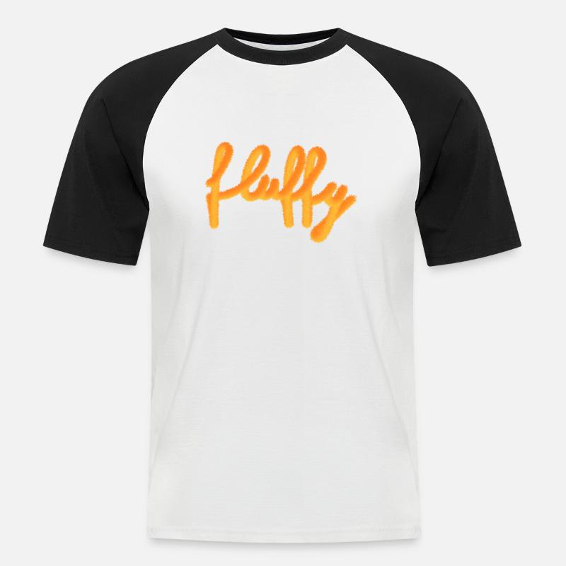 Fluffy - Männer Baseball-T-Shirt - Weiß/Schwarz