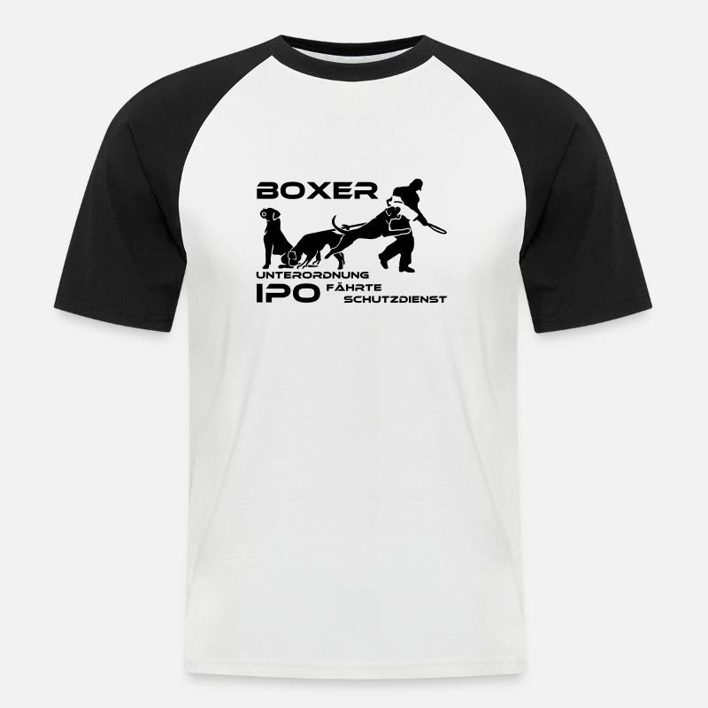 404 Boxer IPO / VPG - Männer Baseball-T-Shirt - Weiß/Schwarz