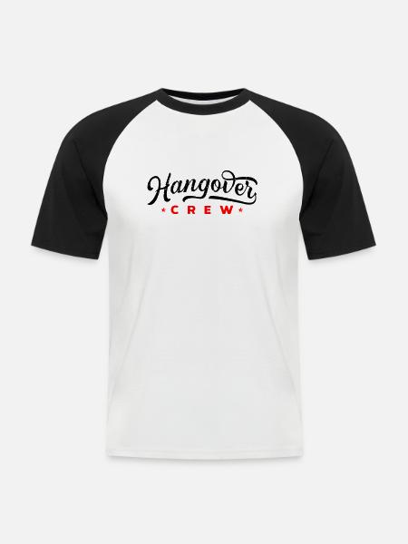 Hangover Crew - Men's Baseball T-Shirt - white/black