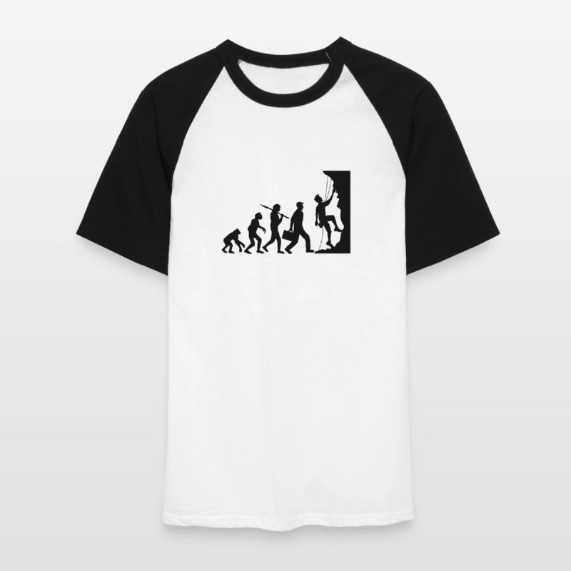 évolution évolution née raide paroi monte T-shirt baseball manches courtes Homme