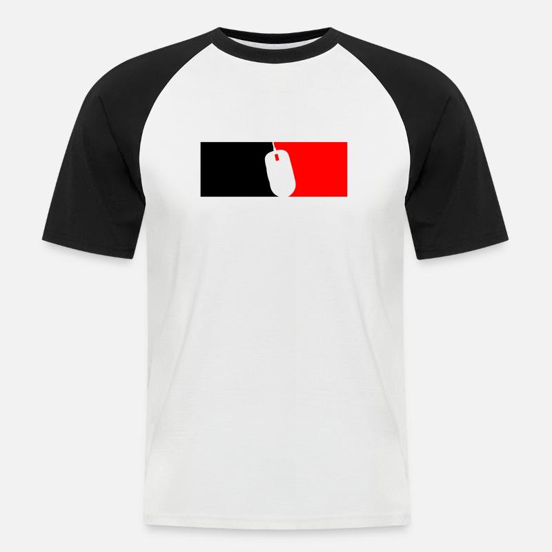 PC Gaming Master Race - Männer Baseball-T-Shirt - Weiß/Schwarz