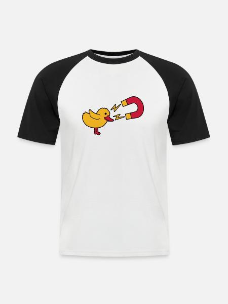 Chick Magnet Womanizer Logo - Men's Baseball T-Shirt - white/black