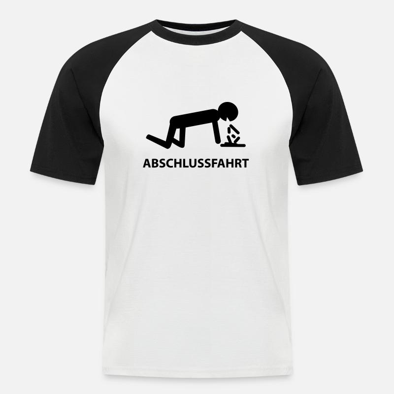 abschlussfahrt - Männer Baseball-T-Shirt - Weiß/Schwarz