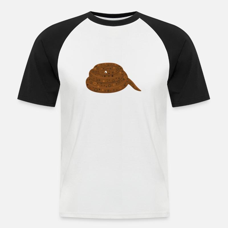 Felsenpython - Männer Baseball-T-Shirt - Weiß/Schwarz