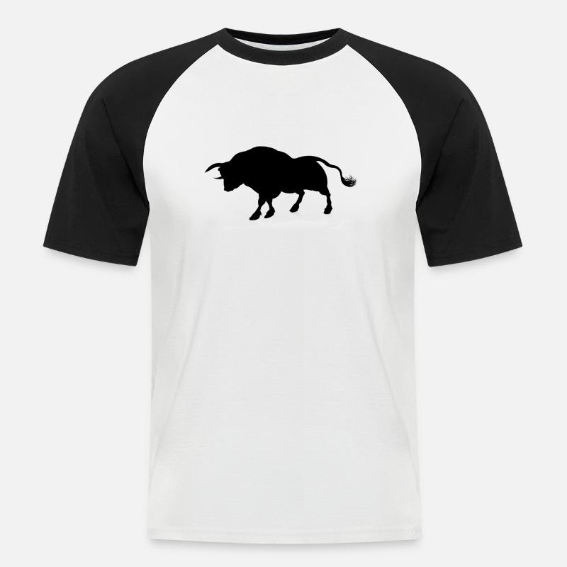 beef - Men's Baseball T-Shirt - white/black