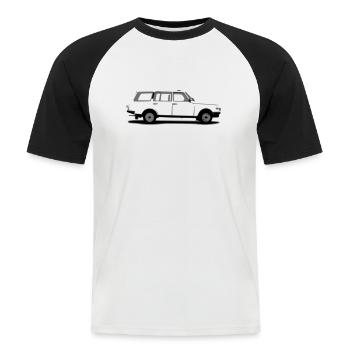 Wartburg 2 - Men's Baseball T-Shirt - white/black - Front - Nik (191cm)