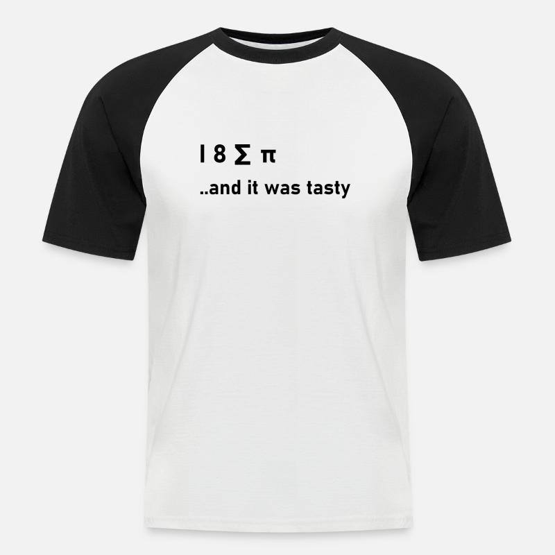 Mathe Nerd Geschenk Geschenkidee Mathematikwitz - Männer Baseball-T-Shirt - Weiß/Schwarz