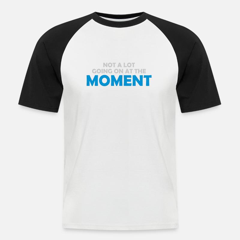 Not much going on - Männer Baseball-T-Shirt - Weiß/Schwarz
