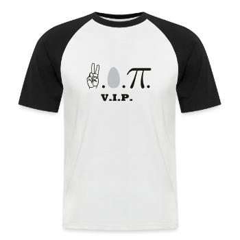 VIP - Men's Baseball T-Shirt - white/black - Front - Nik (191cm)