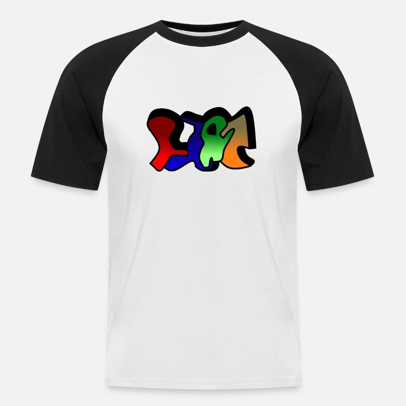 Schöne Kunst / Symbole / verschenken - Männer Baseball-T-Shirt - Weiß/Schwarz
