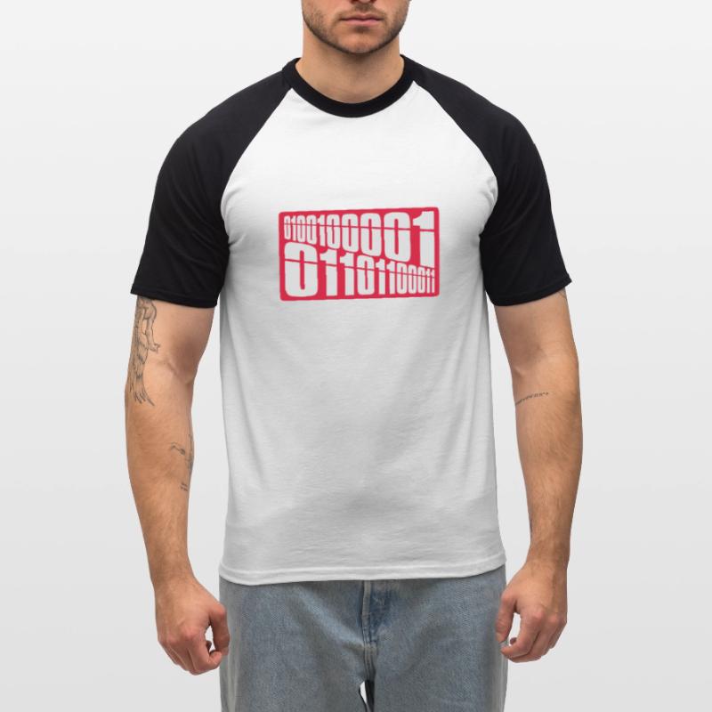 Binär Code Programm Sprache Männer Baseball-T-Shirt