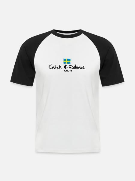 as28_cr_schweden_tour - Men's Baseball T-Shirt - white/black