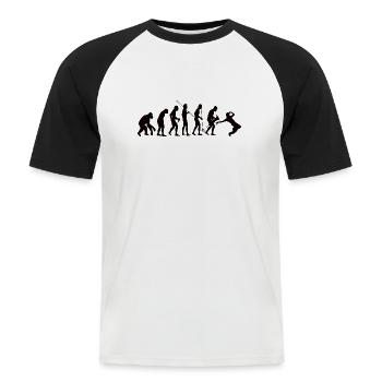 Dancer Breakdancer Breakdance Dancing Dance Sport - Men's Baseball T-Shirt - white/black - Front - Nik (191cm)