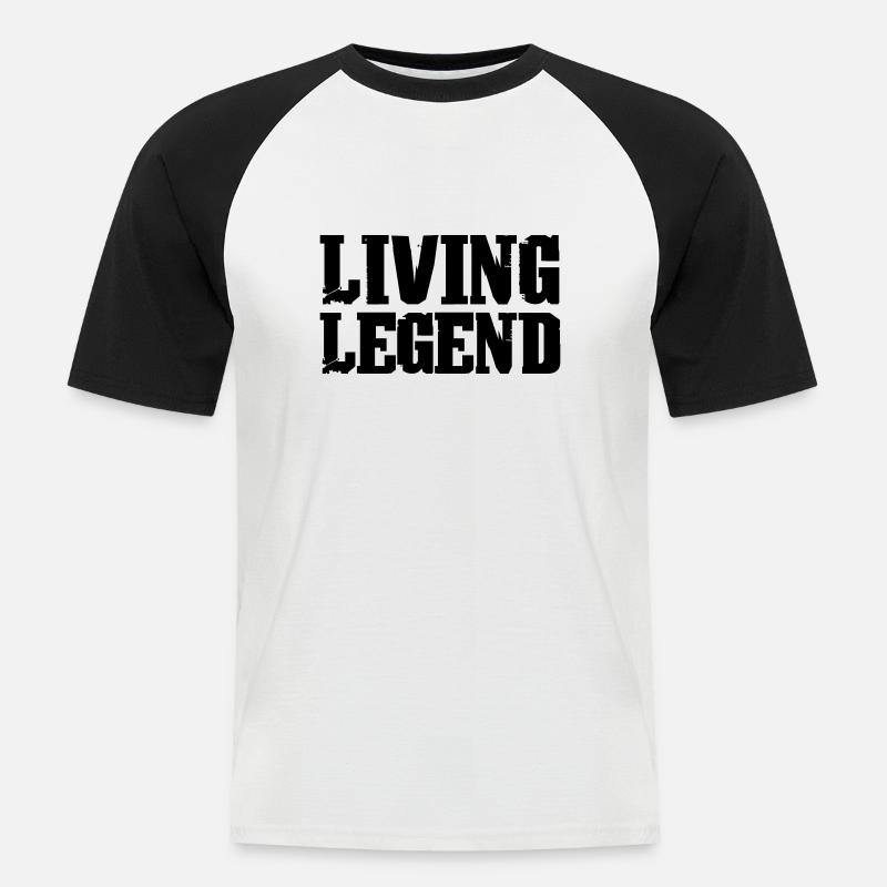 Living Legend - Men's Baseball T-Shirt - white/black